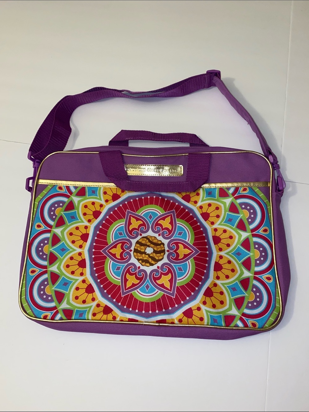 Little Brownie Makers￼ Girl Scouts Padded Sleeve Bag Enjoy the Cookie Journey